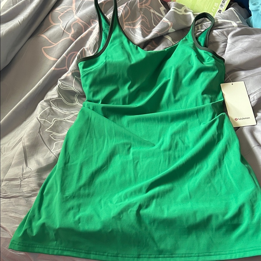Lululemon Green Tank Dress with pads
